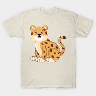 Cute Cheetah Africa Animal Zoo Adorable Kawaii T-Shirt